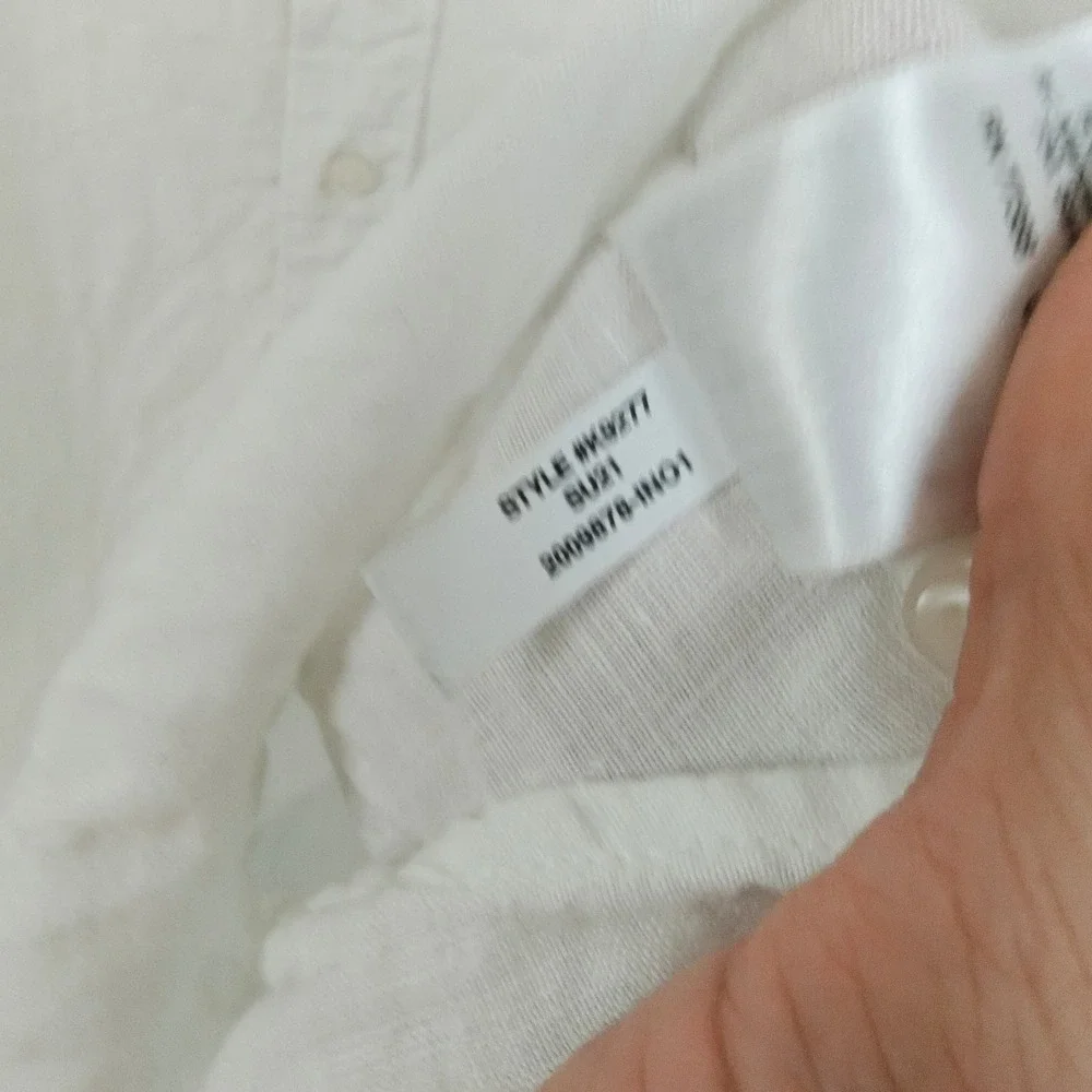 J. Crew Mens Baird McNutt Irish Linen Shirt Large White Slim Fit Coastal Summer